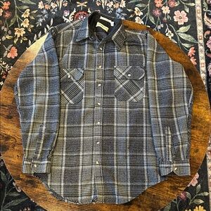 St. John's Bay Vintage Black and White flannel button up shirt